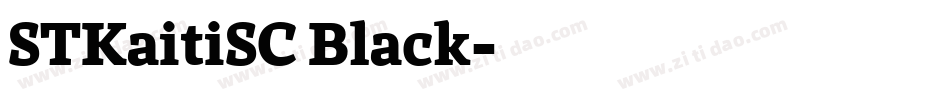 STKaitiSC Black字体转换